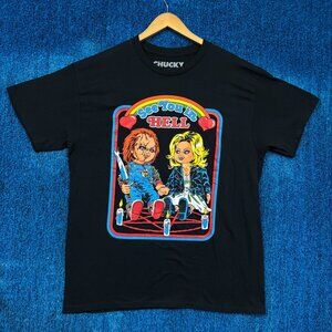 Steven Rhodes Chucky  See You In Hell - Front Print T-shirt size large